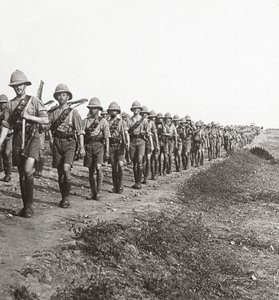 Sur la longue marche à travers la chaleur torride à Bagdad, 1917